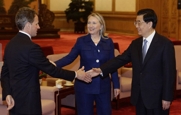 Clinton, Geithner and Xi Jinping